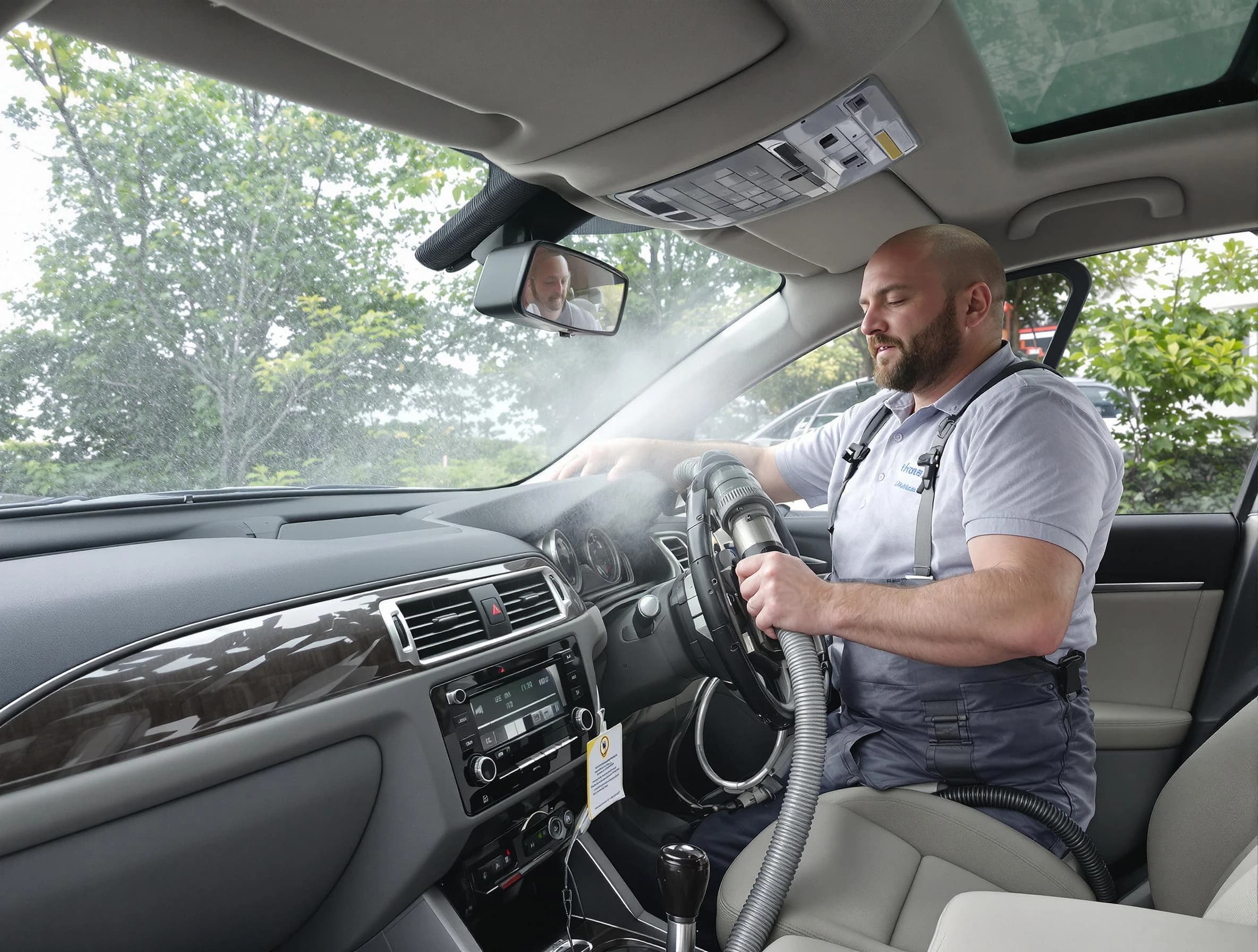 Birmingham Air Duct Cleaning specialist performing professional car duct cleaning in Birmingham