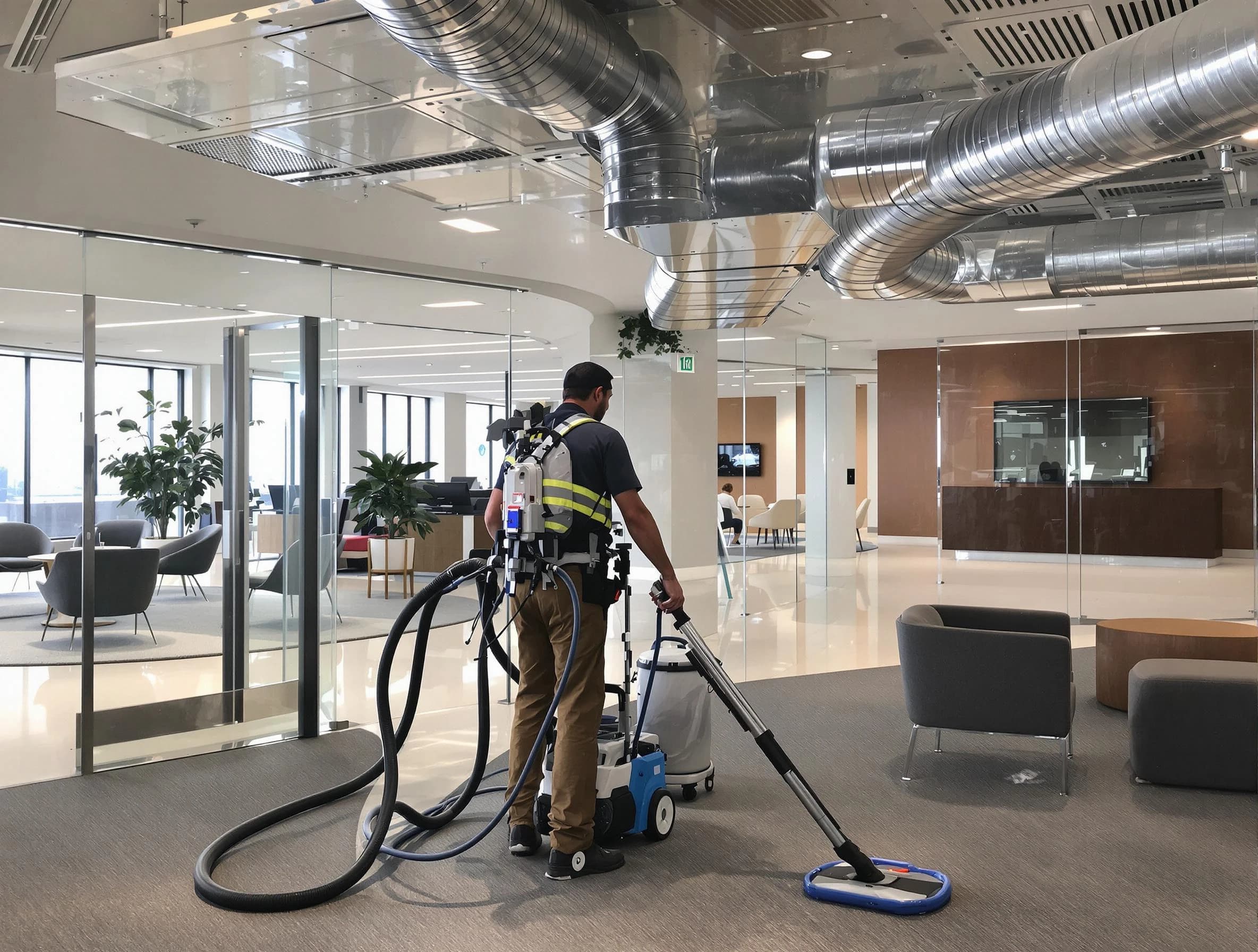 Commercial duct cleaning service by Birmingham Air Duct Cleaning in Birmingham