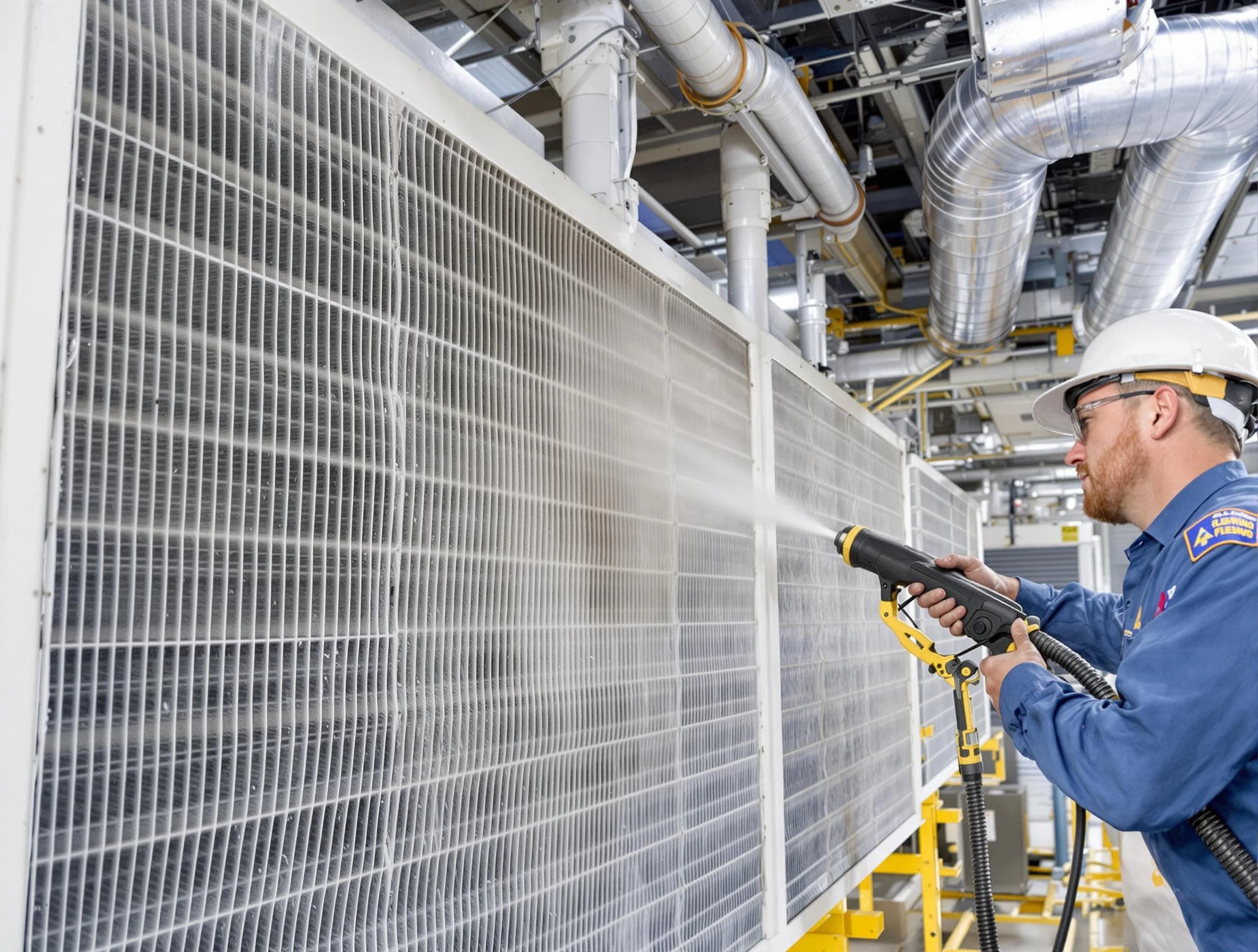 Professional commercial coil cleaning by Birmingham Air Duct Cleaning in Birmingham