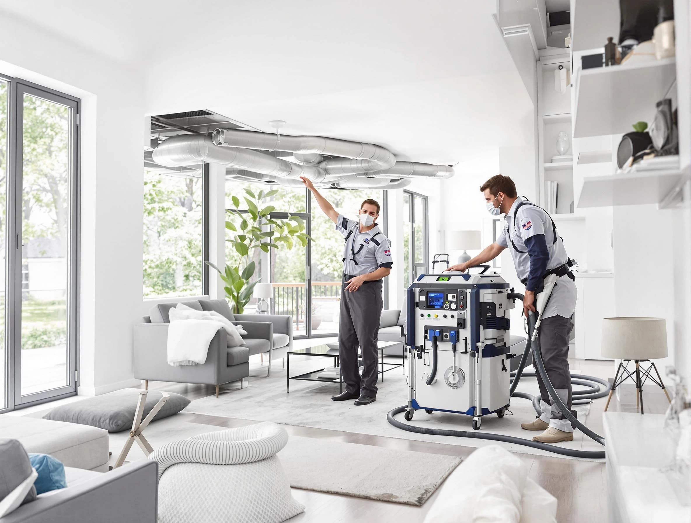 Birmingham Air Duct Cleaning professional conducting pure air duct cleaning with state-of-the-art equipment in Birmingham