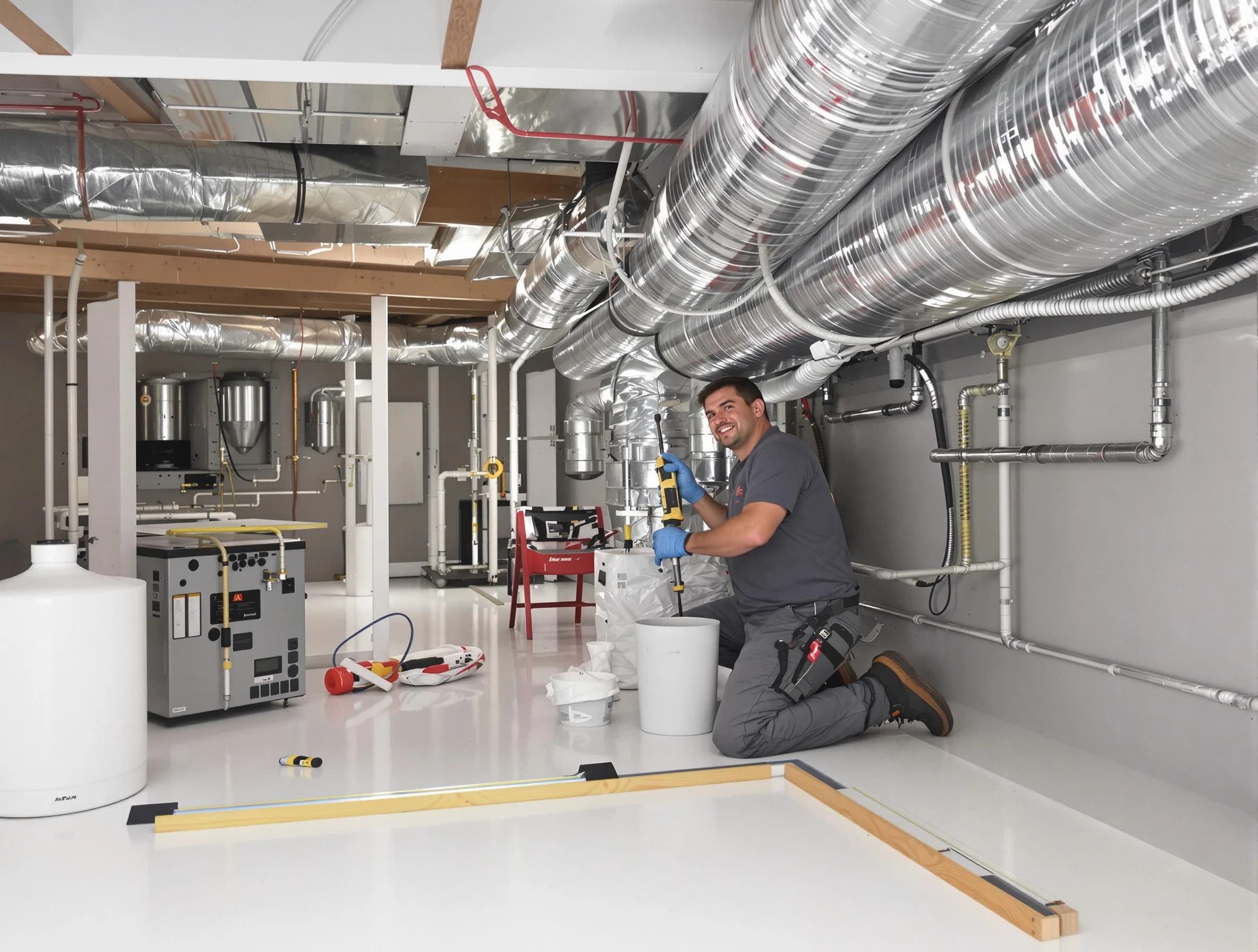 Professional duct sealing service by Birmingham Air Duct Cleaning in Birmingham