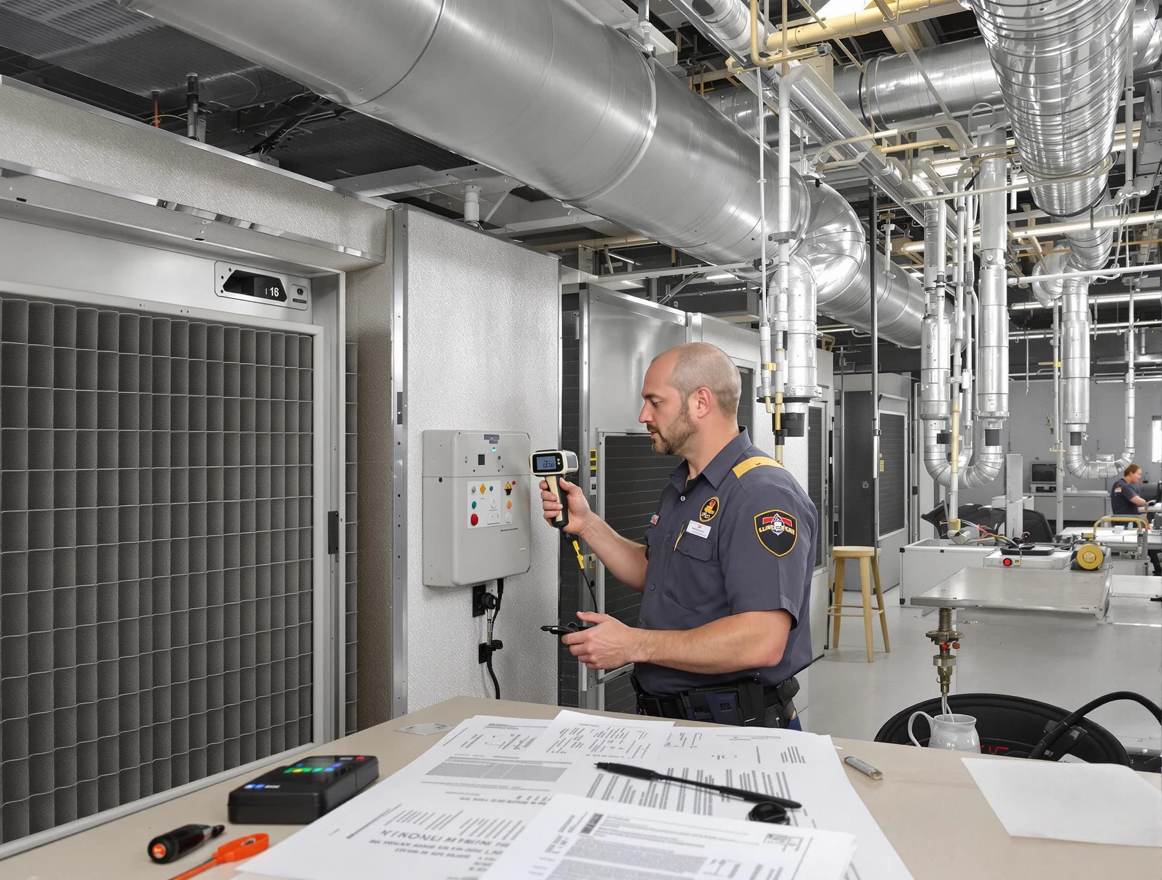 Professional filter system inspection by Birmingham Air Duct Cleaning in Birmingham