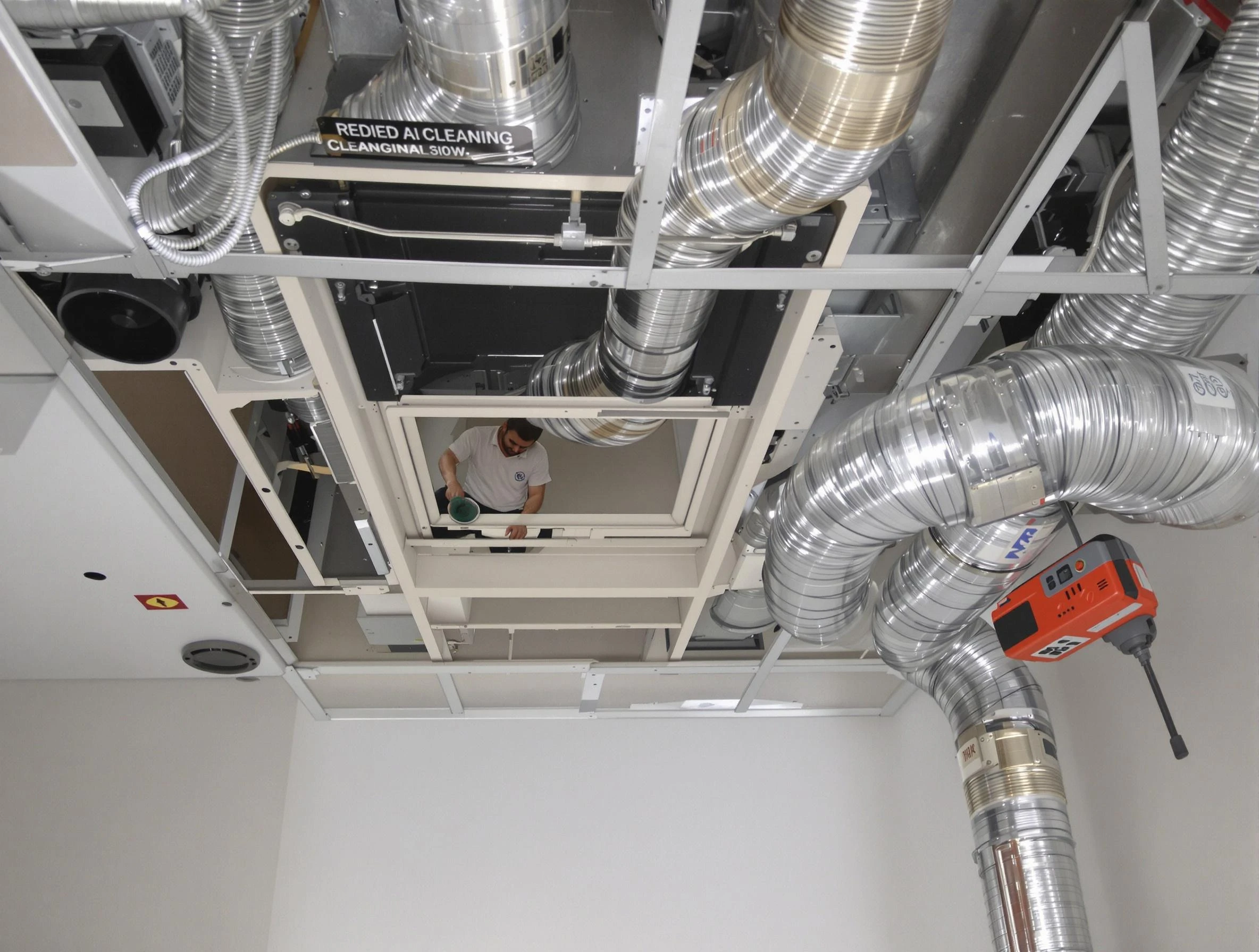 Birmingham Air Duct Cleaning technician performing detailed central duct system cleaning in Birmingham