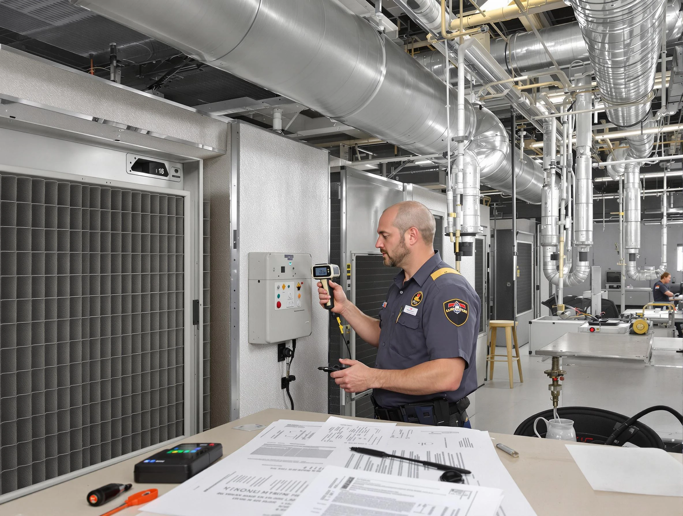 Professional filter system inspection by Birmingham Air Duct Cleaning in Birmingham