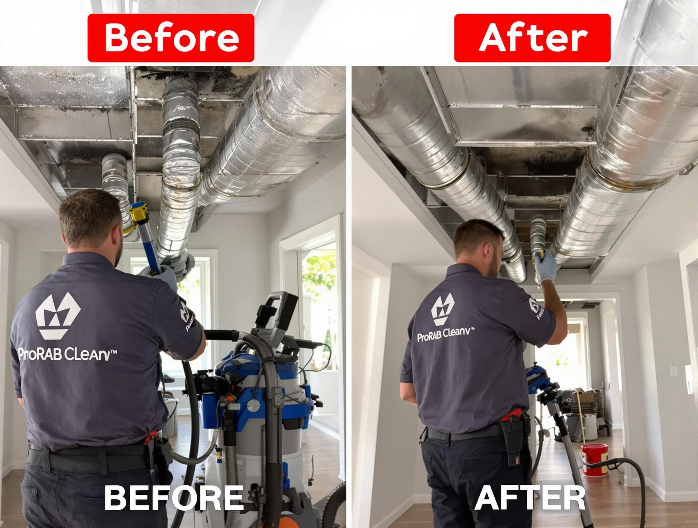 Birmingham Air Duct Cleaning expert performing thorough residential duct cleaning in a Birmingham home